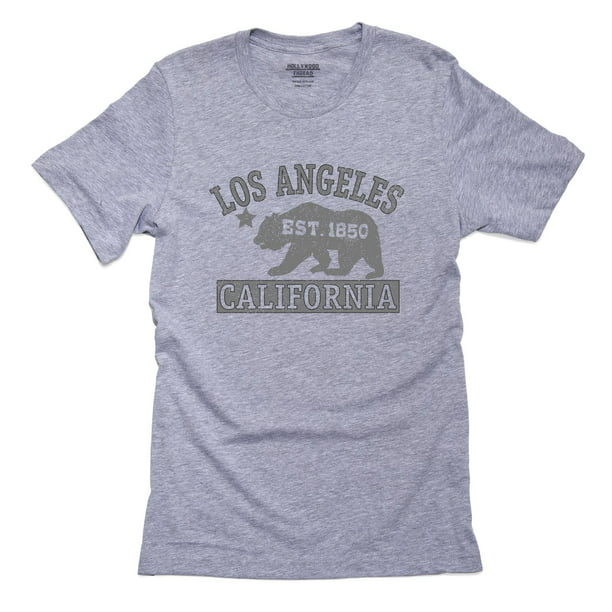 Los Angeles California Est 1850 Mans Black Printed T-Shirt Tee Mens T-Shirts